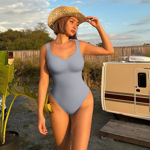 New Women's Running Yoga Bodysuit, European and American Plus Size Invisible High Waist Butt Lifting All-in-One Suit for Women Wholesale