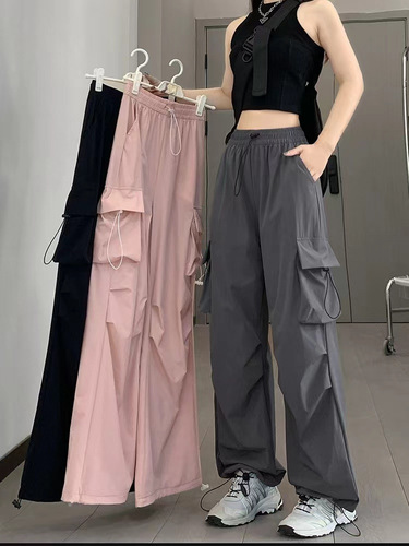 【Official Image】 Women's 2025 New Design Windproof Wide Leg Pants Summer Thin Hiking Sports Pants
