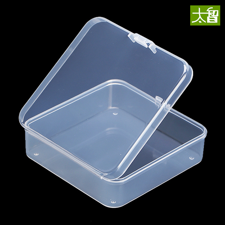Caja pequeña mini lindo plástico transparente caja de almacenamiento pequeña caja de la píldora A85 conveniente DIY joyería organizador caja Cuadrada