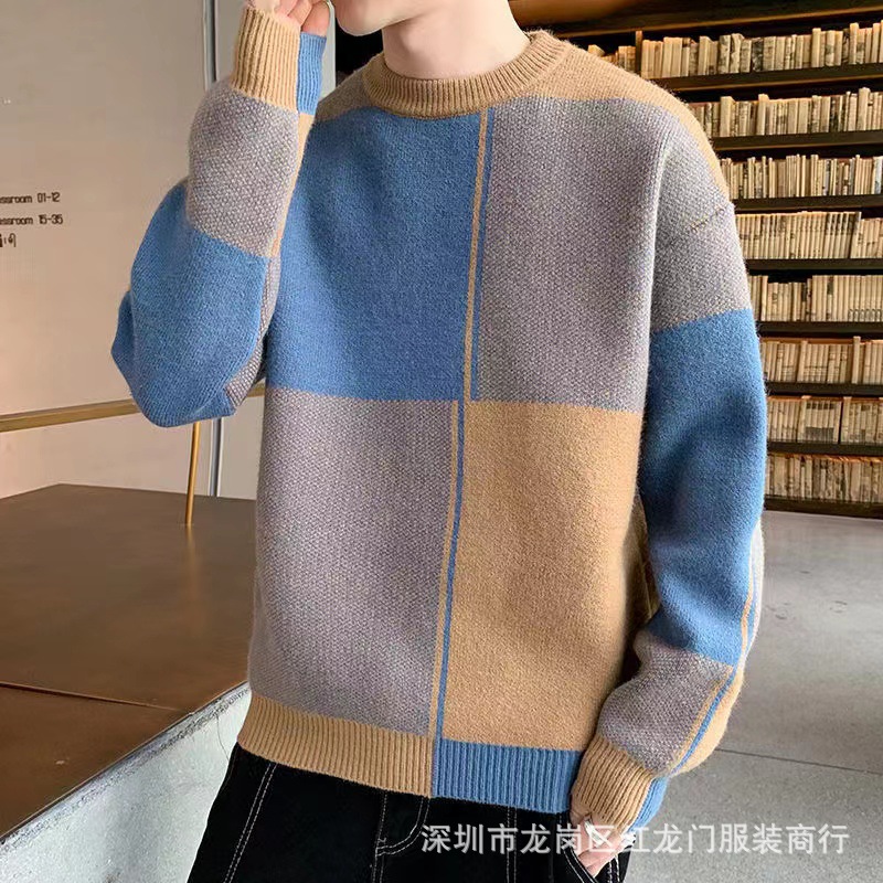 2022 Autumn and winter new stylish thick pullover sweaters for men and warm wool sweaters, wholesale from foreign trade sources at street stalls pic 8