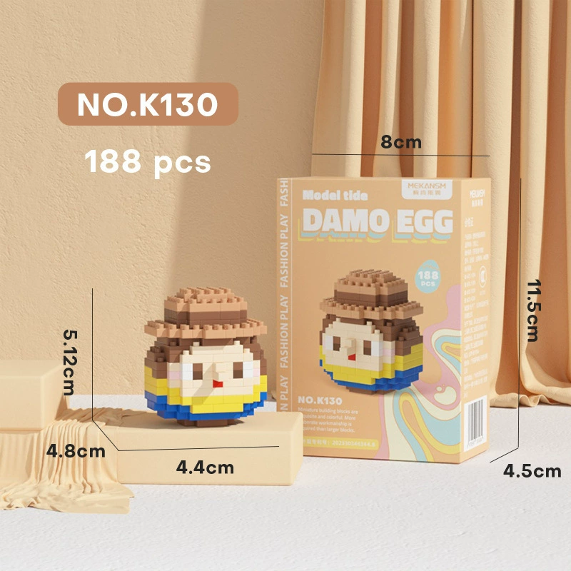 Building block cartoon egg doll set, small-particle constructor, 120–237 pcs, birthday gift