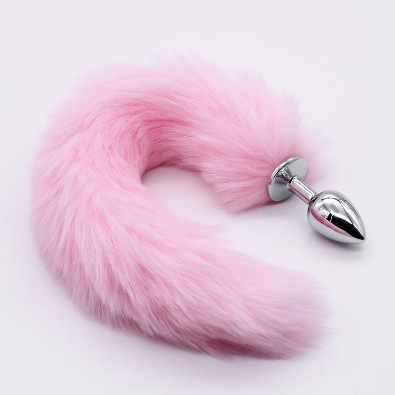 Direct selling female sex tools Women with fox tail metal back court sex supplies tool men's anal plug 6
