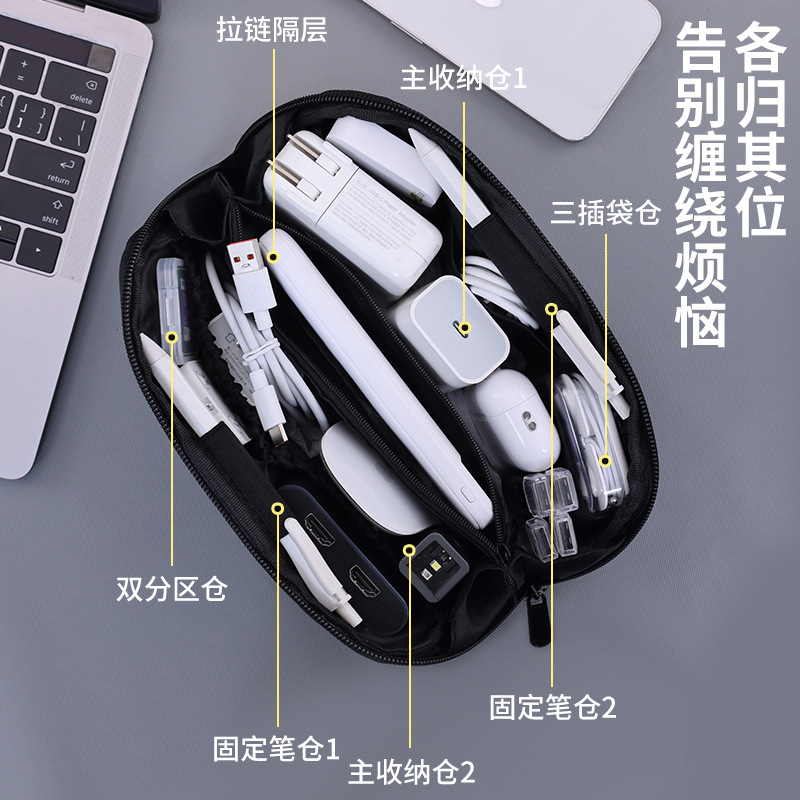 Viajes de negocios, paquetes de almacenamiento de cable de datos, paquetes de accesorios para teléfonos móviles, accesorios digitales, bolsas de almacenamiento de disco duro