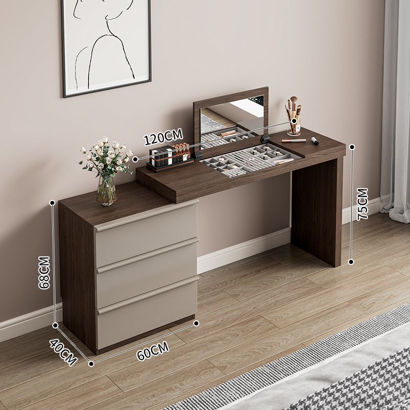 월넛 컬러 화장대 120 + 서랍장 60