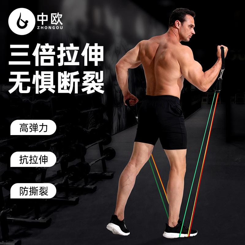 テンションロープ家庭用レジスタンスバンドテンショナー男性用フィットネス弾性バンド弾性ロープ筋力胸筋トレーニング機器背中トレーニング|undefined