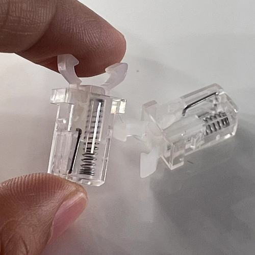 Trash can switch MS transparent color Makeup box eyeglass box water tank spring lock door lock switch