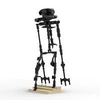 MOC строительные блоки совместимы с Lego маленькие украшения креативная задняя комната темная комната бактерии твердый кабель человек модель маленькая частица