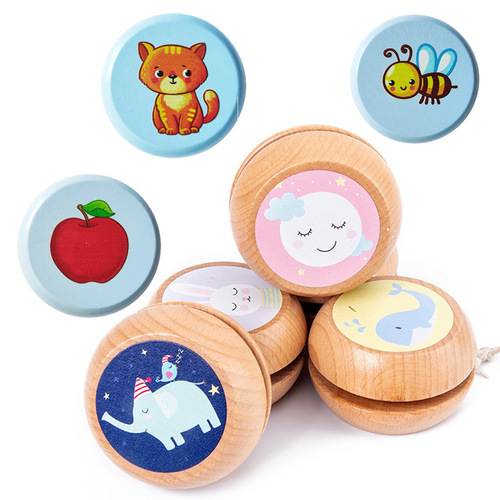 Children's educational traditional leisure interactive competitive games Yo-yo wooden toys Yo-yo custom processing