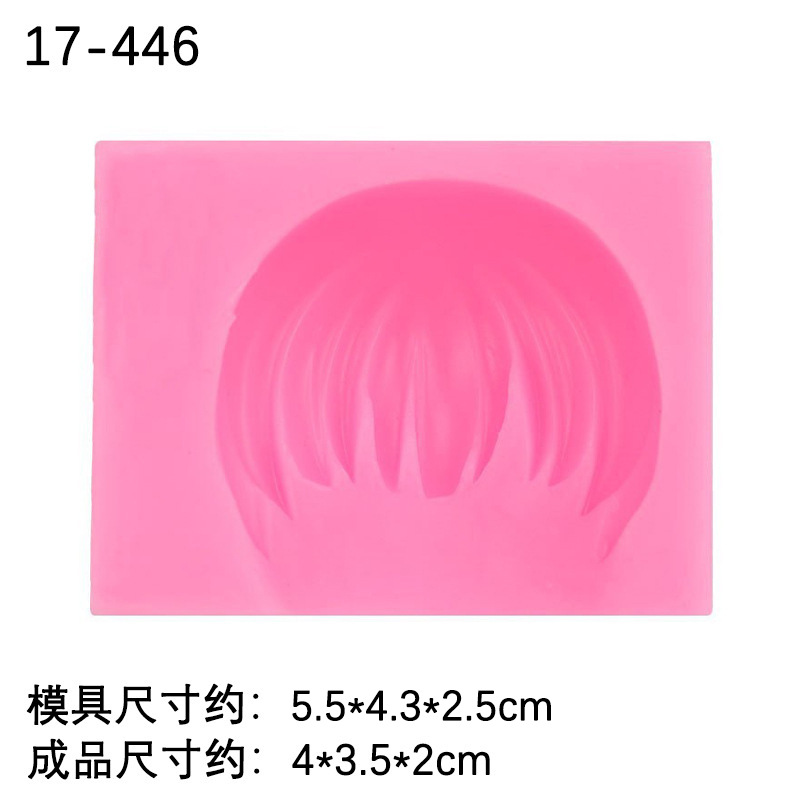 Ultra-ligero de arcilla pelo de silicona molde peinado muñeca modelado decoración fondant dibujos animados Bangs fondant molde de cerámica suave