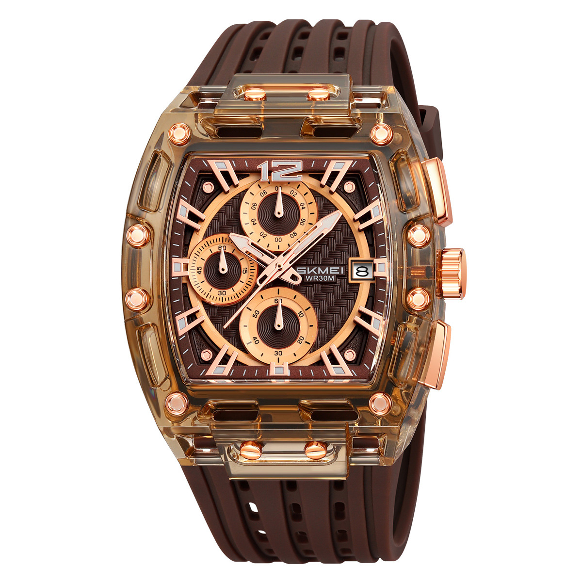 Momento de comercio exterior transfronterizo tres ojos seis agujas reloj multifuncional deportivo ocio reloj de cuarzo impermeable relojes de hombre al por mayor