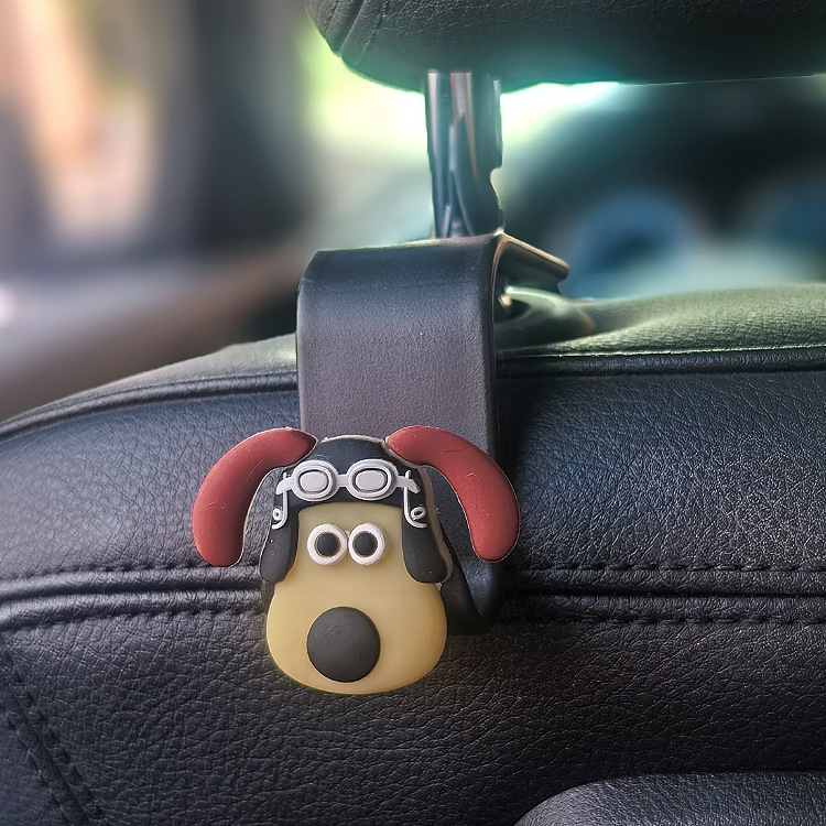 Coche trasero cabeza perro 3D 3D pegatinas de silicona coche gancho coche multi-asiento coche gancho asiento trasero gancho