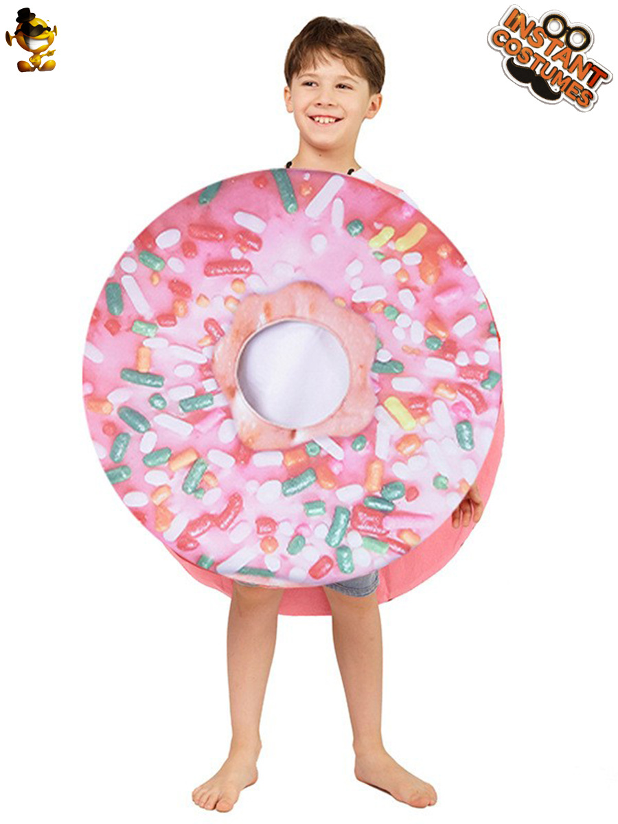 De Halloween de Los Niños los hombres y las mujeres divertido juego rol donut Impresión digital traje COSPLAY ropa rendimiento