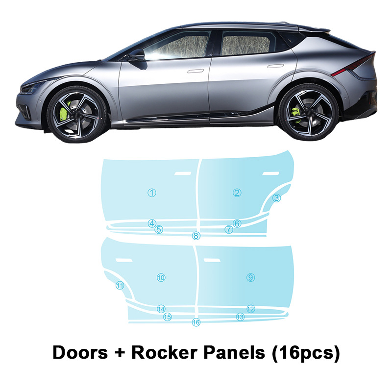 Cross-border special for Kia EV6 GT TPU invisible paint protective film anti-scratch and brightening protective film