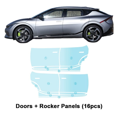 Automotive Film EV6 GT TPU invisible - tpu-transparent-protective-film-kia-ev6-gt-series-4-doors-side-skirt-tpu-protective-film
