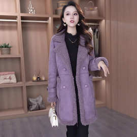 琪琪女装双面穿北极绒外套2025年冬季时尚气质显瘦加厚中长款大衣