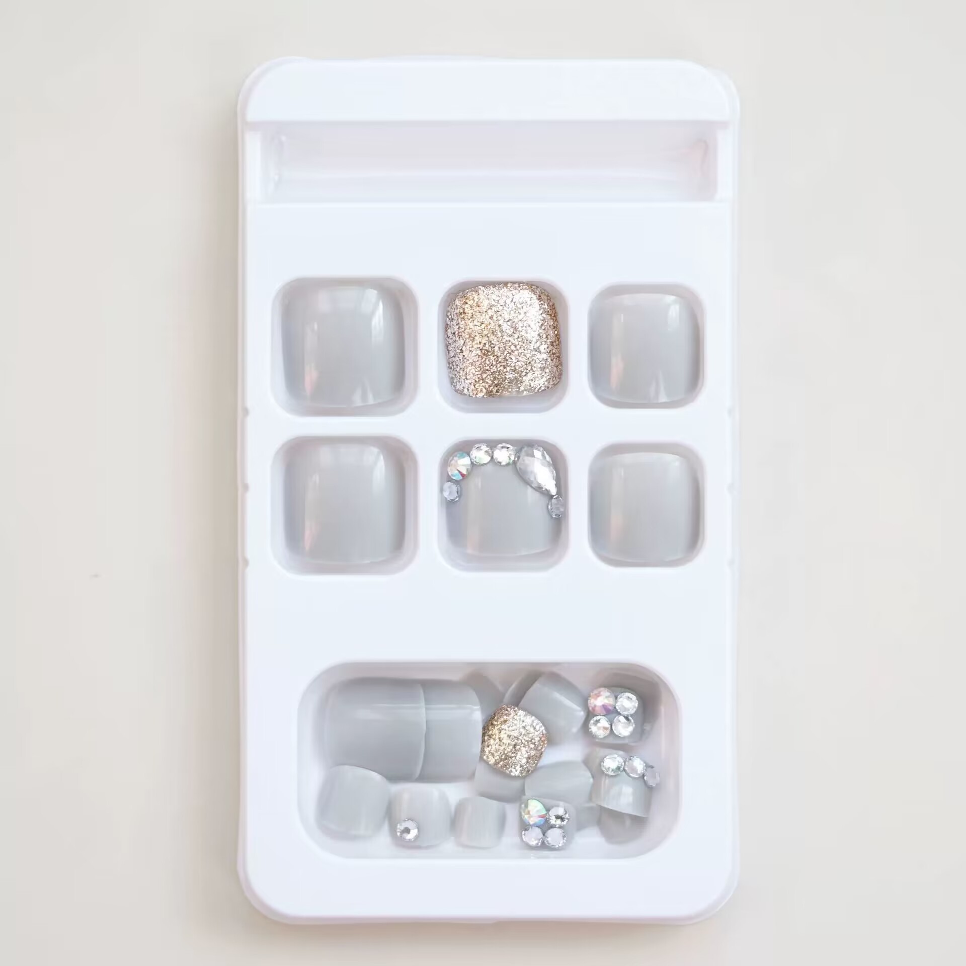 Puro deseo viento desgaste uñas pieza de uñas pegatina de uñas dedo del pie pieza de uñas acabado clavo blanco parche de uñas