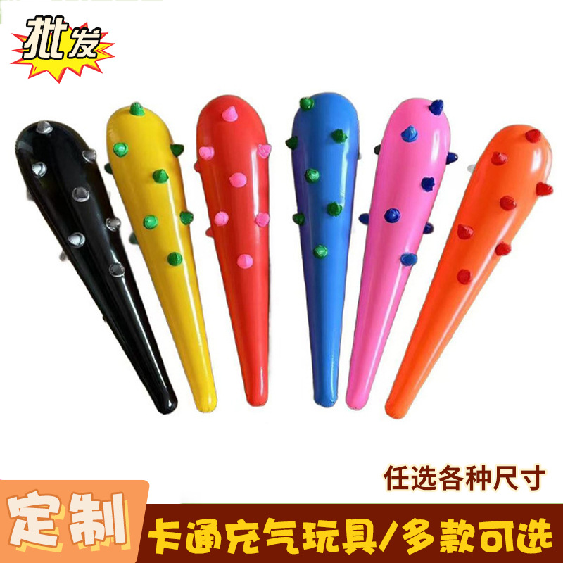 Large Colorfuled Mace Inflatable Stick Pvc Large Mace Black Hammer Kidsren's Inflatable Toy