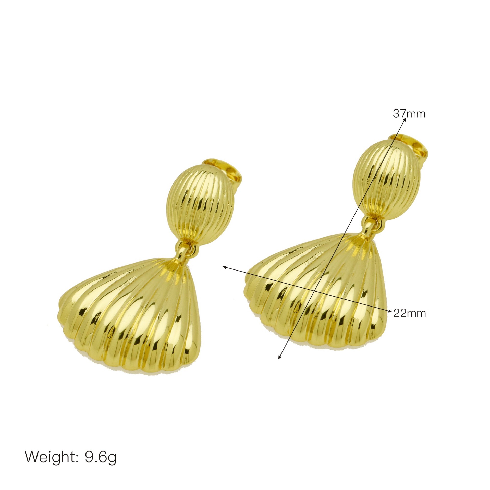 11g Weight Copper Ear Needle Material Drop Earrings Classification 1 Pair Quantity Holiday, Banquet Occasion Copper Material Starfish, Shell Pattern All Seasons Season Women's Gender Plating Design Casual, Elegant, Lady Style 1 Pair Casual Elegant Lady Starfish Shell Plating Copper Drop Earrings 12