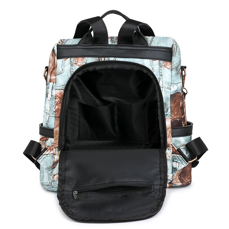 Comercio exterior Amazon nueva mochila antirrobo para mujer PU moda europea y americana viaje al aire libre mochila para mujer de gran capacidad