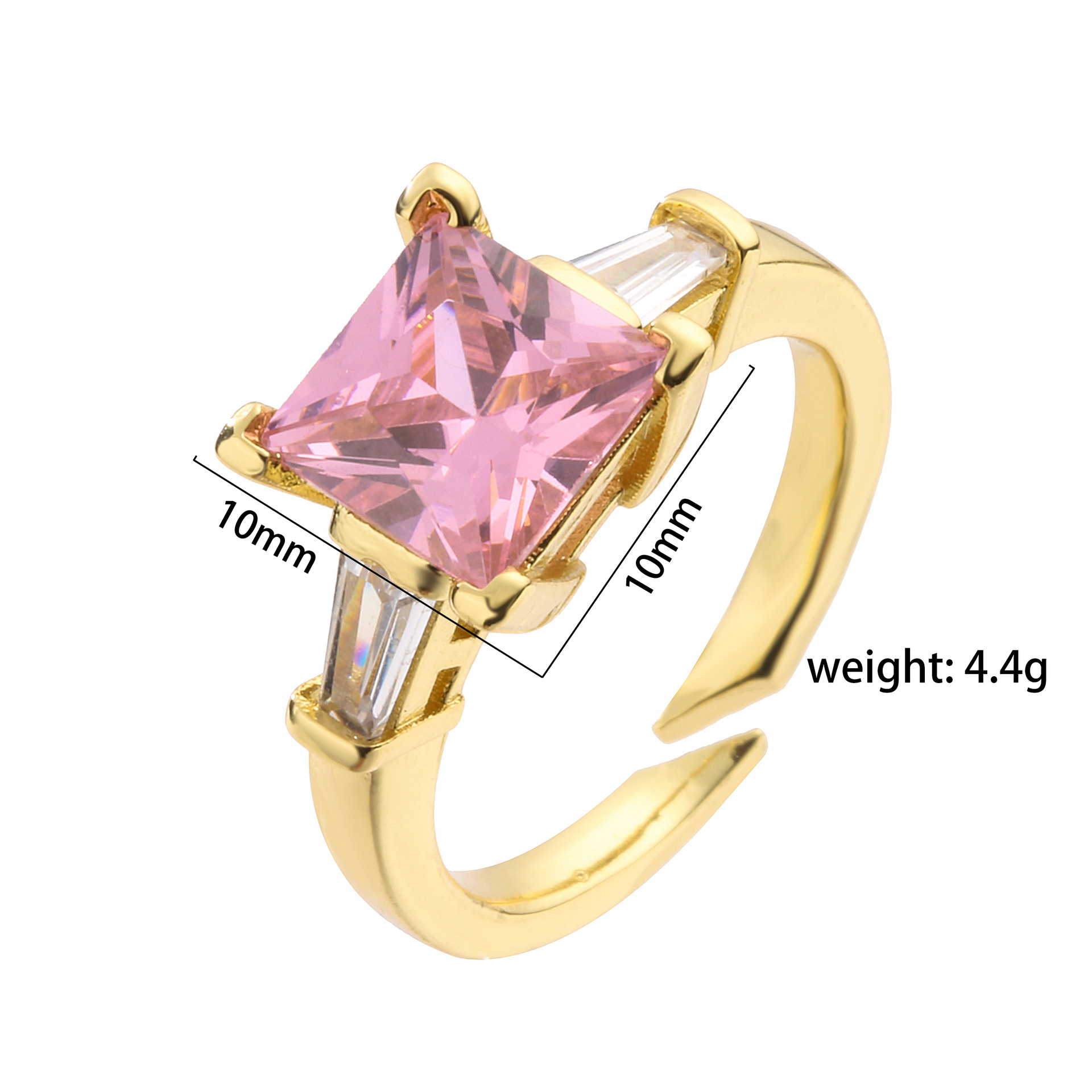 Ig Style Geometric Copper Plating Inlay Zircon Open Ring display picture 20