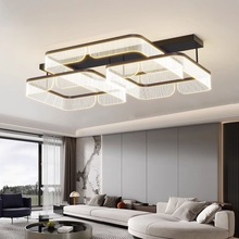 客厅灯现代简约大气2025年新款意式轻奢主灯具感创意长方形吸顶灯