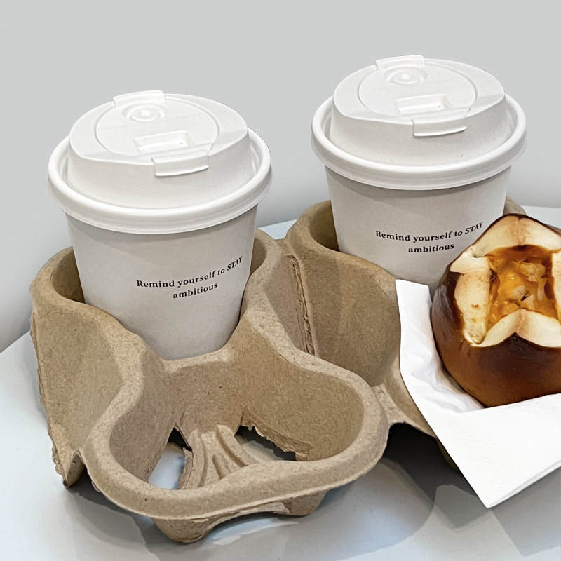咖啡杯子一次性咖啡杯奶茶纸杯外带打包带盖商用热饮定 制|undefined