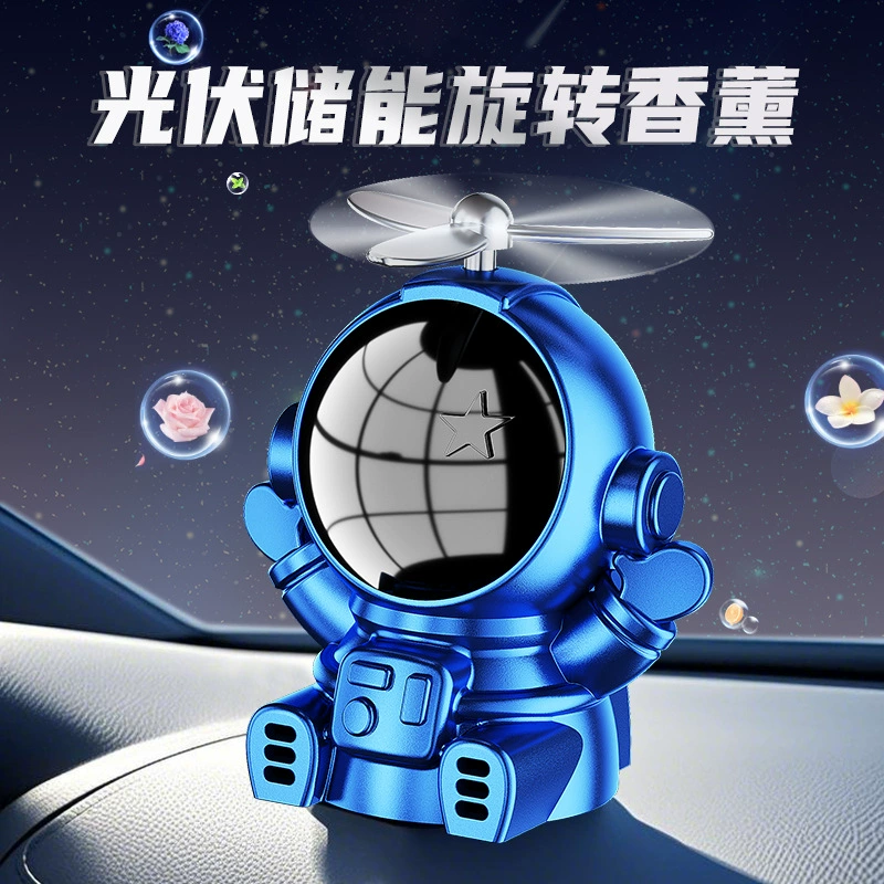 Автомобильные солнечные вращающиеся ароматерапевтические украшения в виде космонавта, креативные парфюмерные аксессуары для салона автомобиля, центральной консоли
