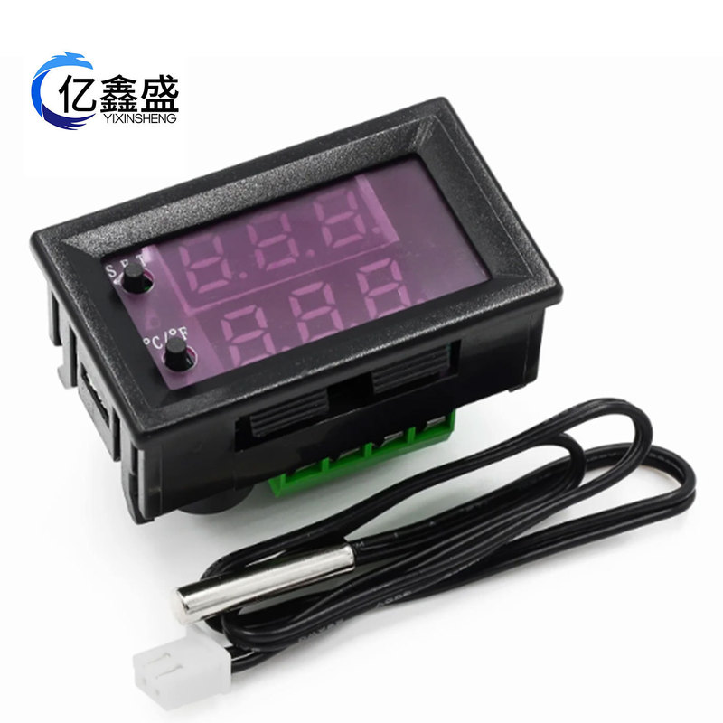 Microcomputer digital thermostat electronic W1209WK 12V red and blue adjustable Fahrenheit degrees Celsius conversion