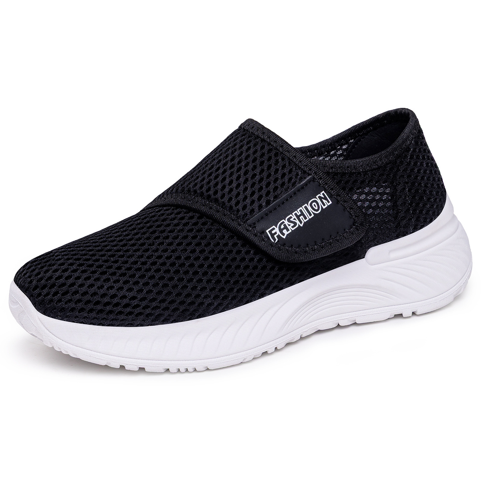 Zapatos de red transfronterizos zapatos casuales de mujer primavera nuevos zapatos de mujer velcro zapatos transpirables zapatos de madre ligeros