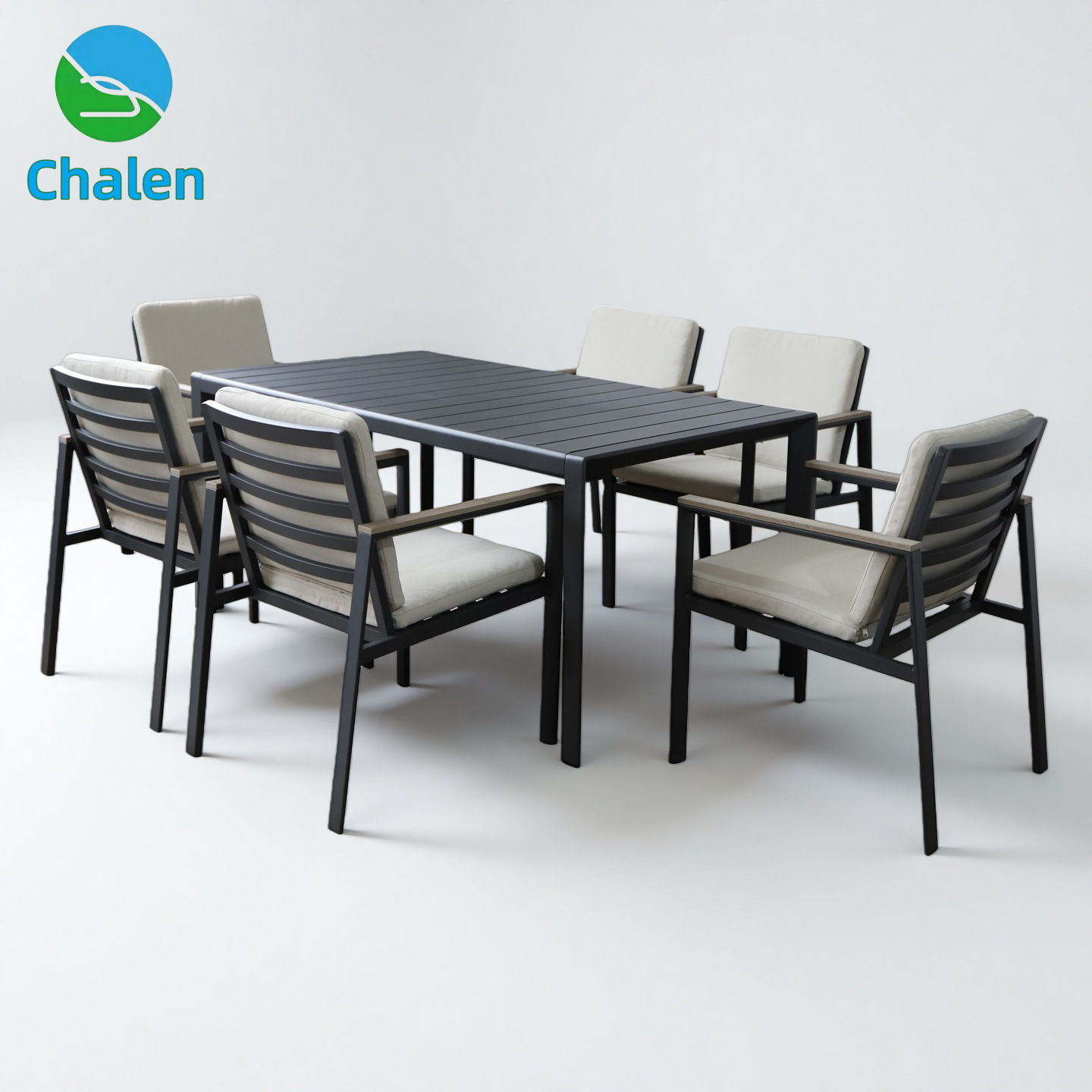 Outdoor Table and Chair Set Aluminum Table and Chair Courtyard Terrace Dining Chair B&B Hotel High Quality Table and Chair