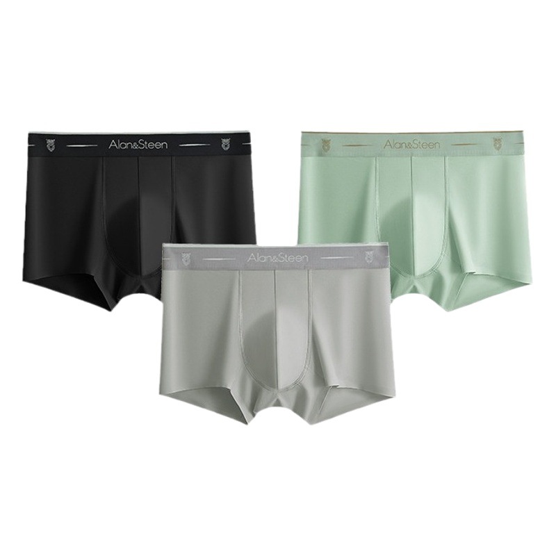 Nueva ropa interior de hombre modal de algodón sin costuras Mediados de cintura estudiante deportes boxeadores hombres de color sólido personalizado Boxer shorts