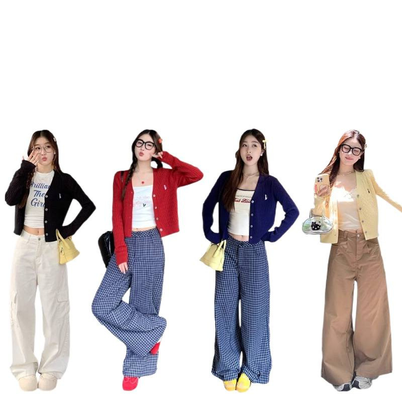 针织开衫女早秋穿搭2025新款毛衣外套高级感领刺绣上衣|undefined