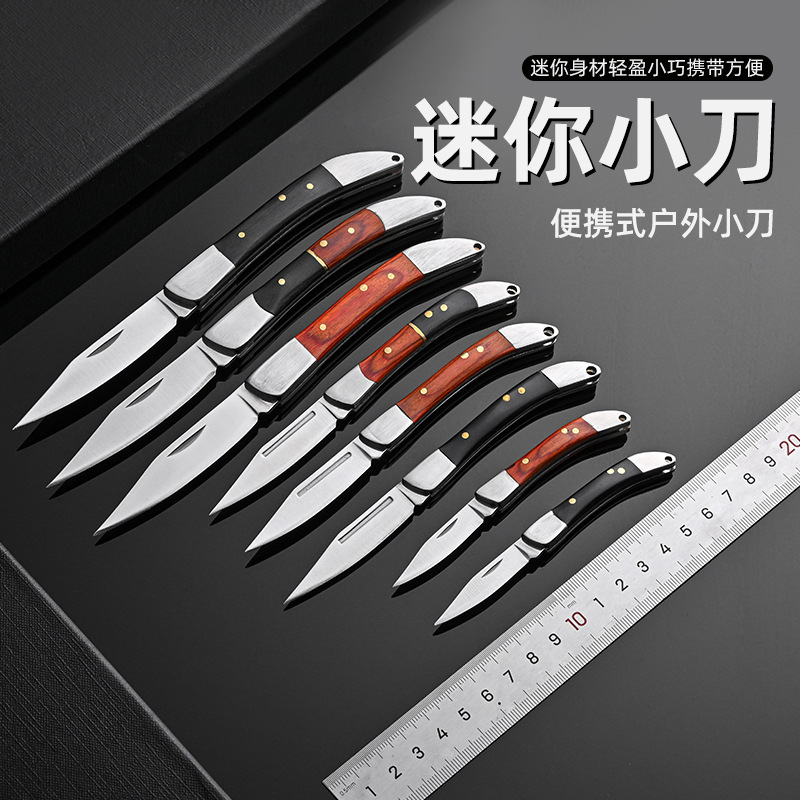 折叠刀户外迷你便携不锈钢高硬度小刀锋利家用水果刀野营五金工具