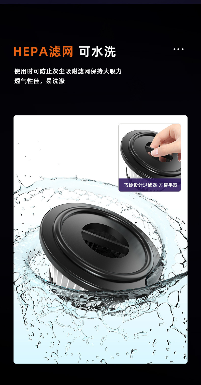 Car Vacuum Cleaner Super Suction Car Small Car Mini Powerful Handheld Vacuum Cleaner Wireless in the Car
