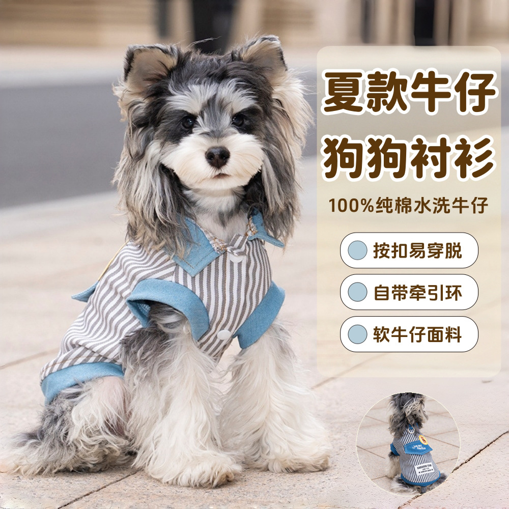 Summer dog denim shirt