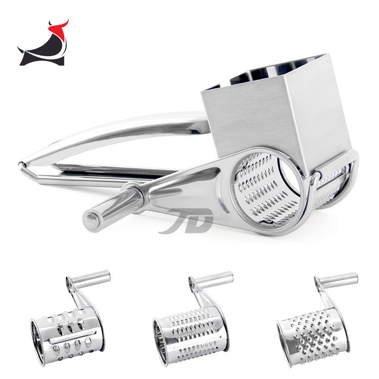 Cross-Border mano giratoria queso cepilladora tuerca rallador de acero inoxidable queso de tres piezas rallador herramientas de cocina