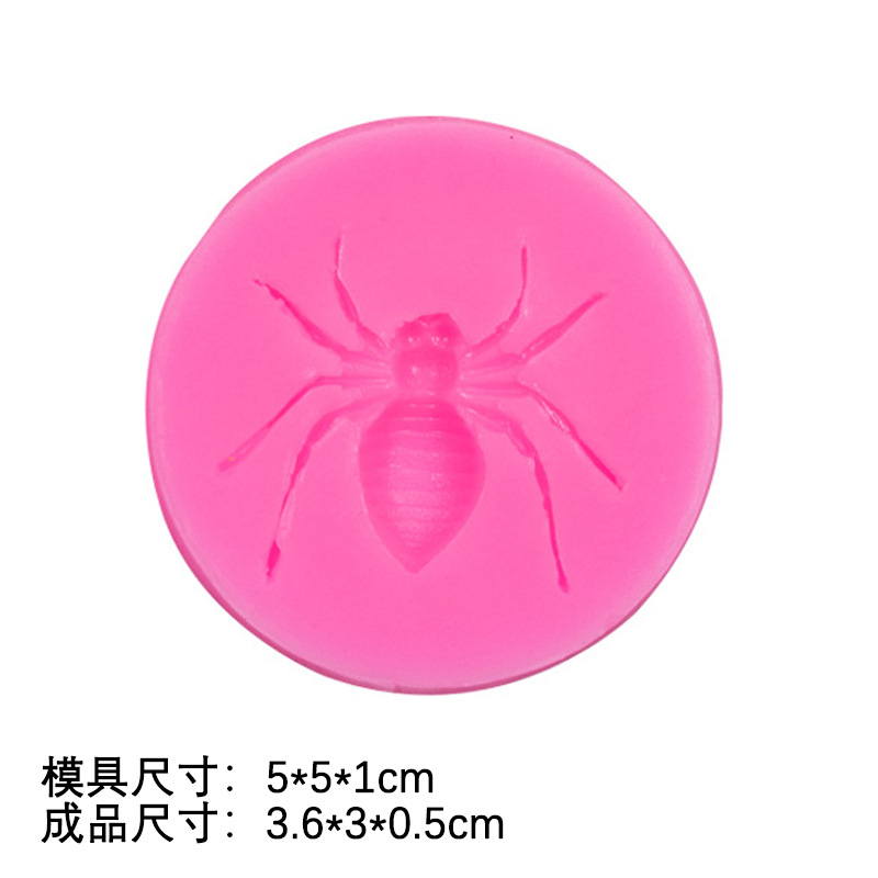 Insecto artificial molde de silicona abeja araña arcilla epoxi cerámica suave decoración para hornear fondant chocolate