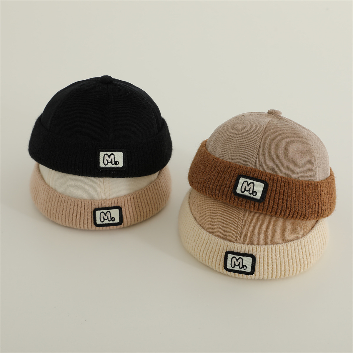 Sombreros de primavera y otoño coreanos para niños, sombreros de estilo extranjero, sombreros de bebé, sombreros de piel de melón calientes para niñas.