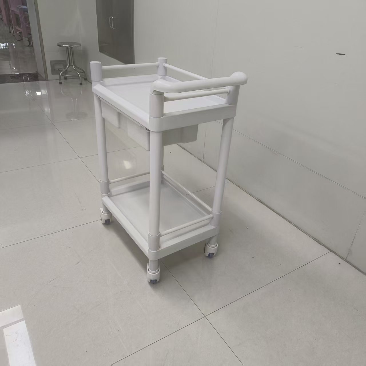 Vehículo de instrumento blanco de un solo cajón