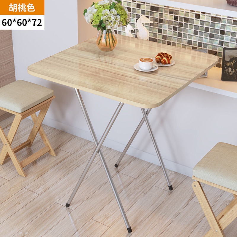 Mesa plegable, mesa de comedor, mesa de comedor, dormitorio portátil, mesa de comedor pequeña, simple para el hogar, de pie en el lado, tipo de casa pequeña