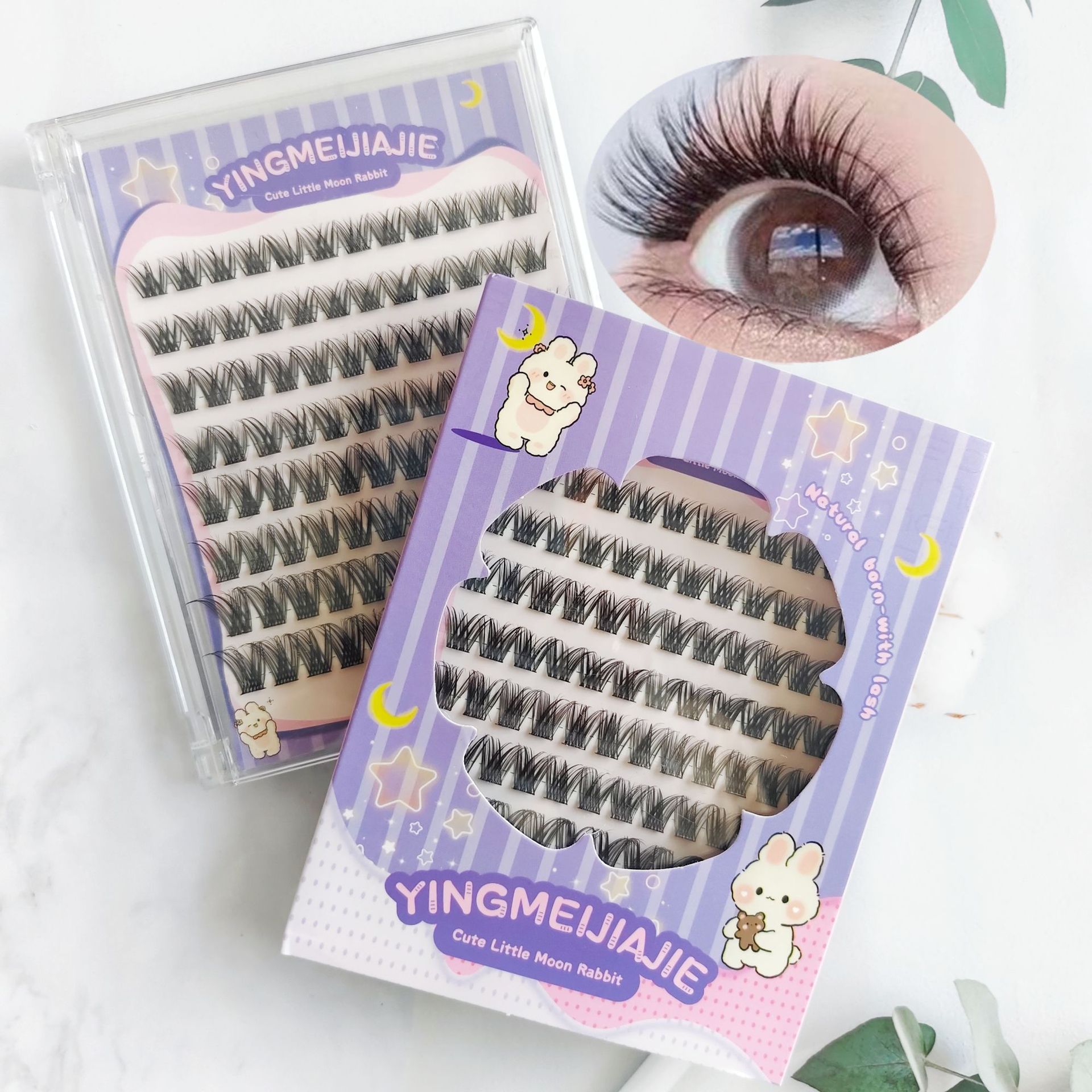 Las pestañas falsas transfronterizas sin pegamento, las nuevas pestañas falsas hechas a mano, las pestañas falsas sin pegamento, las pestañas falsas