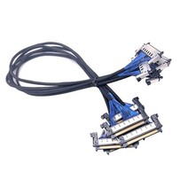 4K高清LVDS屏线 60P/40P EDP同轴线 15.6寸显示器专用 镀金接口抗