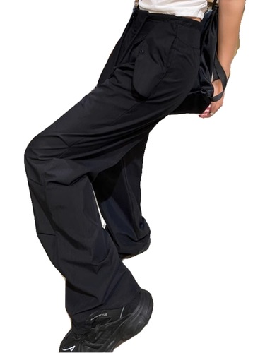 Women's 2025 Summer American-Style Quick-Dry Work Pants: High-Waist Parachute Trousers, Casual Wide-Leg Pants, and Sports/Outdoor Activewear