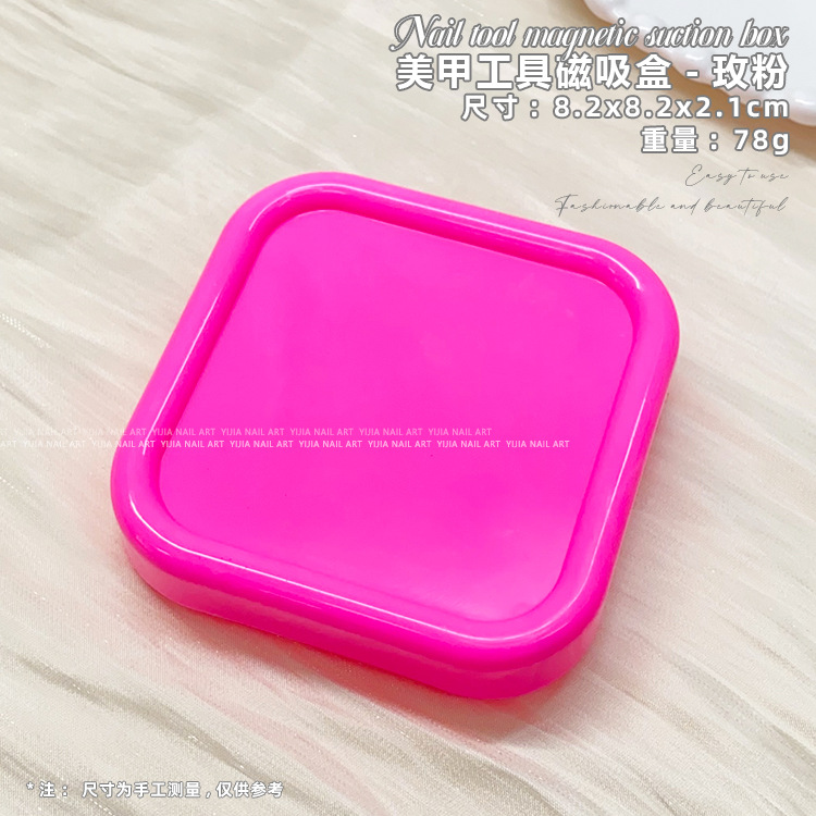 Caja de almacenamiento de cabeza de pulido magnético de atracción de manicuras de escritorio con caja de herramientas de ppp magnética