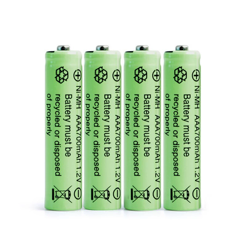 Первая батарейка типа No. 7 1.2V 700mAh электрическая детская музыкальная игрушка AAA зелёная банка может повторно заряжаться 500 раз