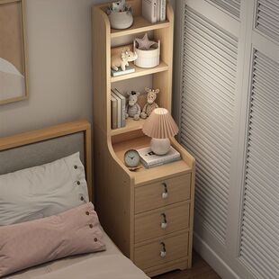[8 Years Factory Store] Ultra-Narrow Bedside Table Bedroom Small Apartment Storage Cabinet Storage Cabinet Multi-Functional Bedside Table