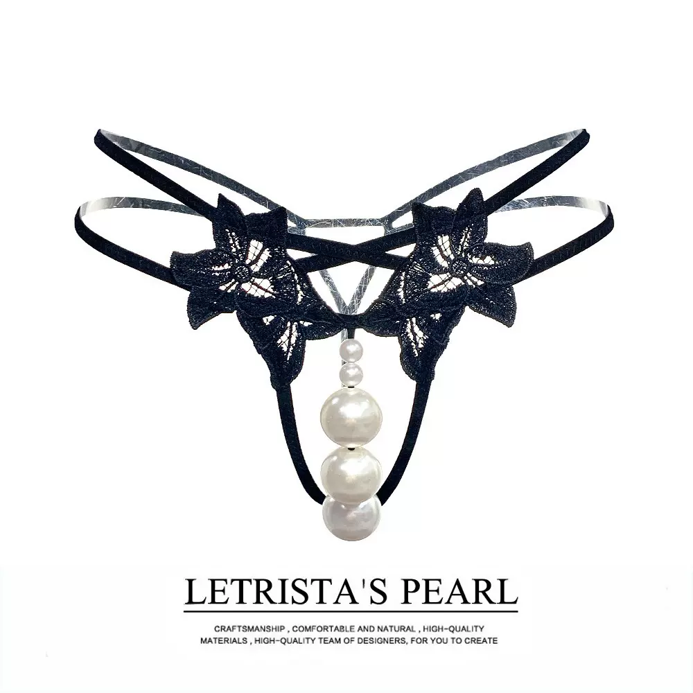 爱如如情趣内衣性感大珍珠内裤开档按摩诱惑午夜魅力蝴蝶结装3039