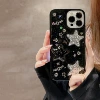 Black three -dimensional glittering star