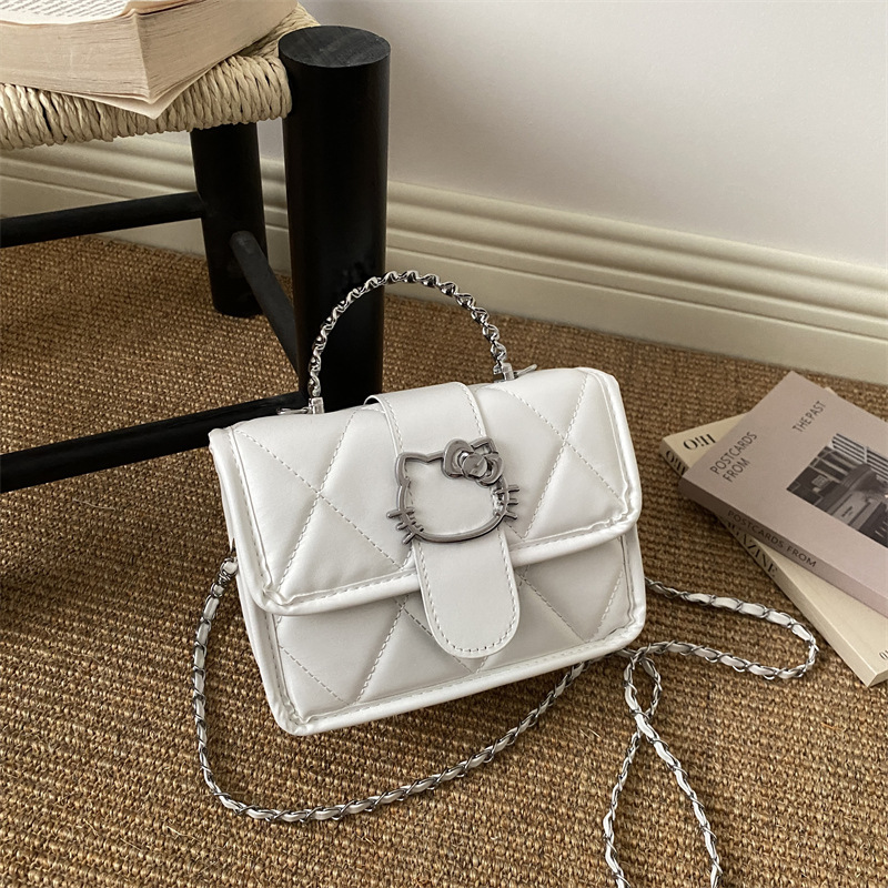 2026 New Model Metal Cat Handbag Crossbody Small Square Bag with a High-End Feel and Versatile Chain Design 2026 New Model Metal Cat Handbag Crossbody Small Square Bag with a High-End Feel and Versatile Chain Design