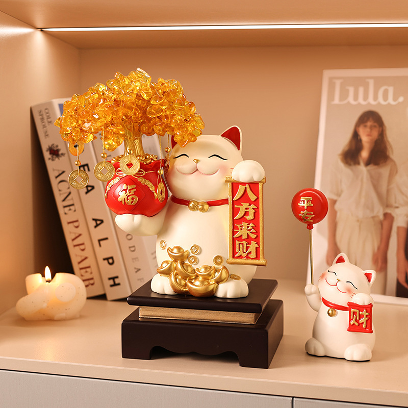 貝漢美八方来財招財猫は玄関装飾品の新中国式店舗のフロントに引っ越しの贈り物を飾っています。|undefined